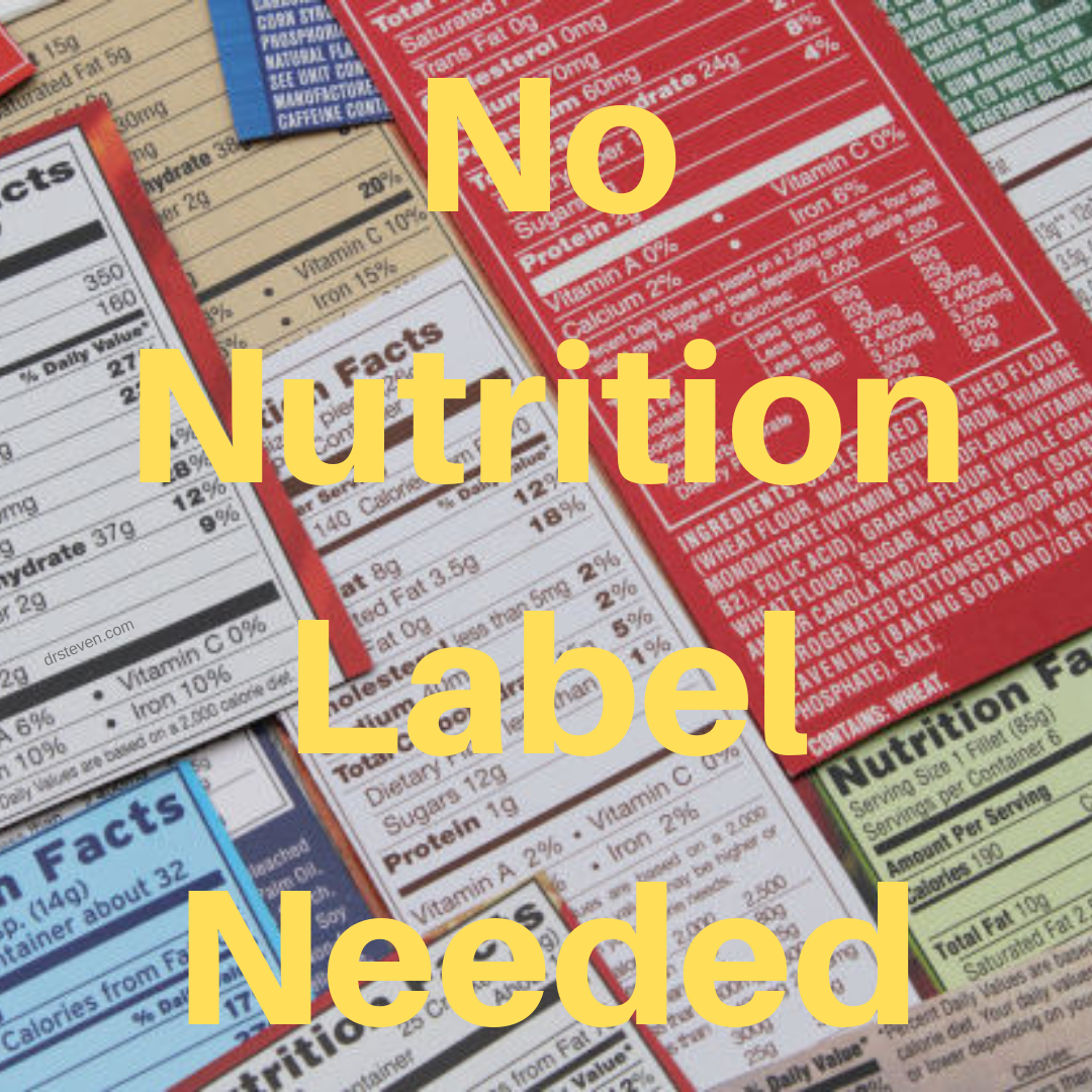 No Nutrition Label Needed